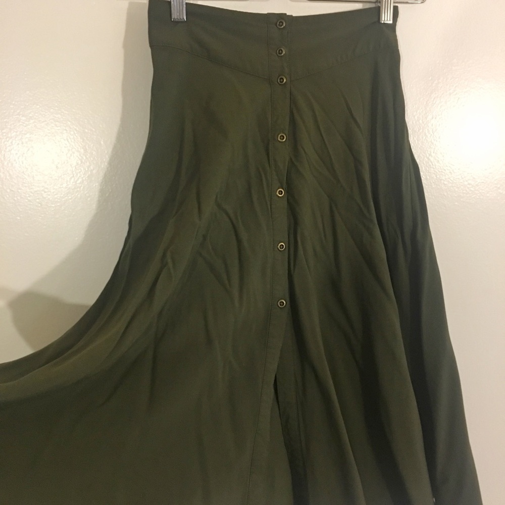 Uo Ecote Midi Skirt With Button Front - image 4